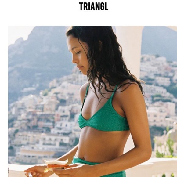 triangl swimwear Other - NWT! TRIANGL JADED SPARKLE BIKINI TOP
